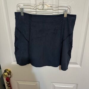 American Rag Navy Skirt suede